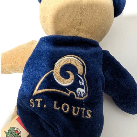 Vtg NFL St. Louis Rams Plush Teddy Bear Plush Team Bears Authentic 8.5" - Picture 12 of 13